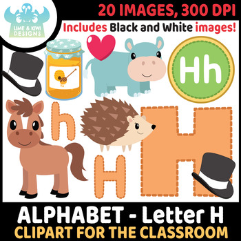Alphabet Letter H Clipart (Lime and Kiwi Designs) by Lime and Kiwi Designs