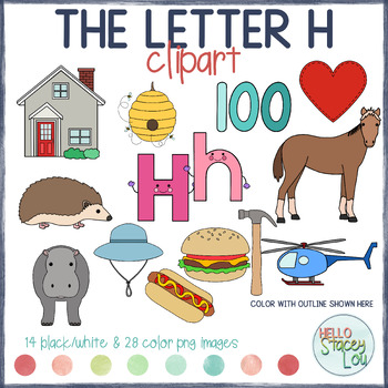 Alphabet - Letter H Objects Clipart by Hello StaceyLou | TPT