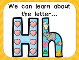 Alphabet Letter Hh PowerPoint Presentation- Letter ID, Sou
