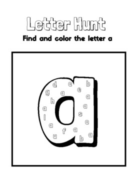 Alphabet Letter Hunt Coloring Lower Case Letters by Edsalient Works