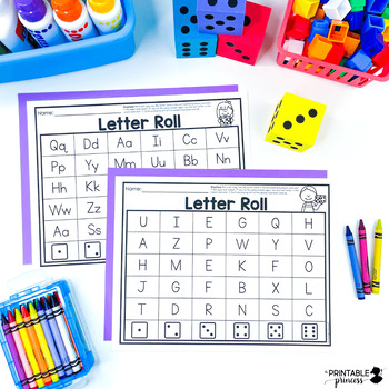 Alphabet Letter Recognition Game | Alphabet Letter Roll | TPT