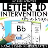Alphabet Letter ID Intervention + RTI in a Snap EDITABLE L