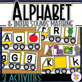 Alphabet Letter & Initial Sound Matching Truck Task Cards