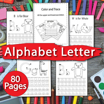 Preview of Alphabet Letter: Interactive Uppercase & Lowercase Learning and Coloring Practic