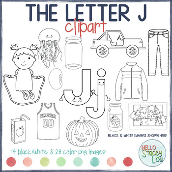 Alphabet - Letter J Objects Clipart by Hello StaceyLou | TPT