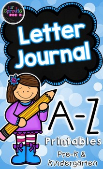 Preview of Alphabet/Letter Journal A-Z No Prep Worksheets Pre-K & Kindergarten