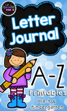 Alphabet/Letter Journal A-Z No Prep Worksheets Pre-K & Kin