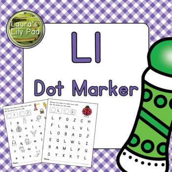 Alphabet Letter L Dot Marker Center