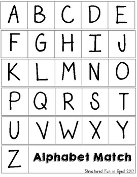 Alphabet Letter Match for Preschool, Pre-K and Special Needs | TPT