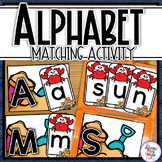 Alphabet Letter Matching Uppercase and Lowercase - Summer