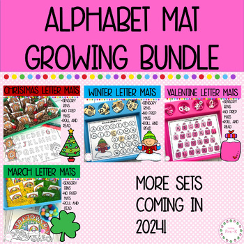 Preview of Alphabet Letter Mats Growing Bundle for Pre-K/Preschool