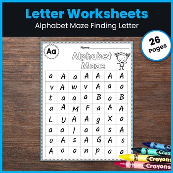 Preview of Alphabet Letter Maze: Letter Recognition with Fun Maze Activities