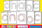 Alphabet Letter Maze Worksheets Lowercase A-Z | Mazes Puzz