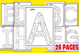 Alphabet Letter Maze Worksheets Uppercase A-Z | Mazes Puzz