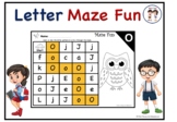 Alphabet Letter Maze with Coloring