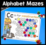 Alphabet Letter Mazes - Worksheets - Letter Names and Soun