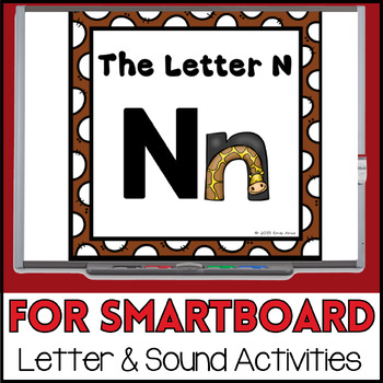 Preview of Alphabet -- Letter N SMARTboard Activities (Smart Board)