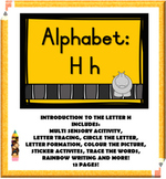 Alphabet Letter Name and Sound H h Booklet