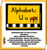 Alphabet Letter Name and Sound U u Booklet