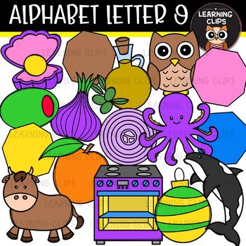 Alphabet Letter Oo Clipart {Learning Clips Clipart} by Learning Clips