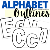 Alphabet Outlines with Capital and Lowercase Letters