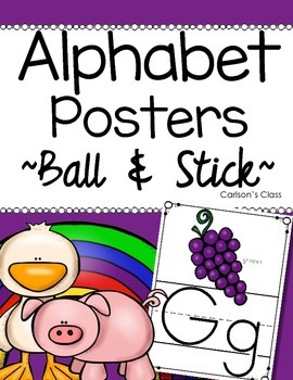 Preview of Alphabet Letter Posters -- Ball & Stick