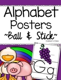 Alphabet Letter Posters -- Ball & Stick