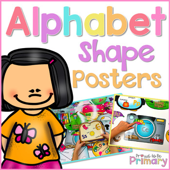 Preview of Alphabet Posters & Review Activity - Letter of the Week Chart & Bulletin Board