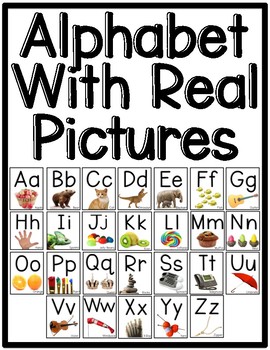 Preview of Alphabet Letter Posters with REAL photos (Beginning Sounds)