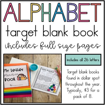 Preview of Alphabet Letter Practice For Target Blank Books