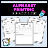 Alphabet Letter Printing Practice & Drawing Set  - 26 Page