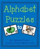 Alphabet Letter Puzzles- Initial Sound with Uppercase and 