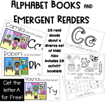 Preview of Alphabet Read Aloud Name Books AND Emergent Readers (52 books total!)