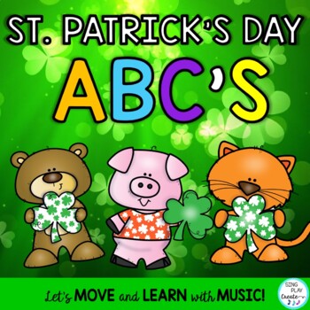 Preview of Alphabet Letter Recognition Activities: Read-Say-Move {St. Patrick's Day}