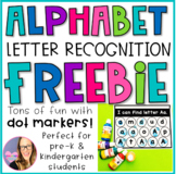 Alphabet Letter Recognition FREEBIE - with Dot Markers