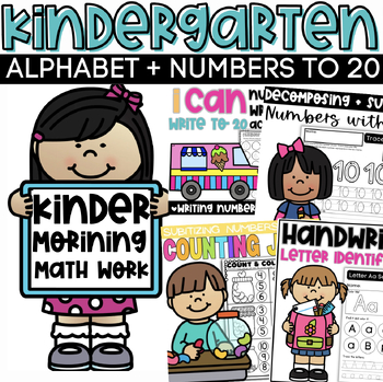 Preview of Alphabet Letter Recognition + Numbers to 20 Worksheets