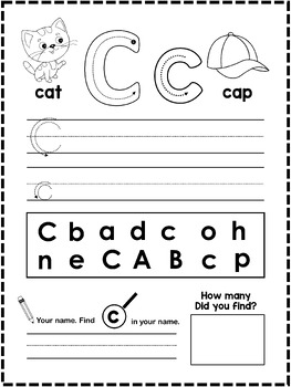 Alphabet Letter Recognition Worksheets by New Skill School | TPT