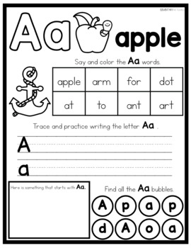 Alphabet Letter Recognition Worksheets- Distance Learning | TpT