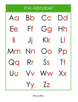 Alphabet Letter Recognition Worksheets by Happy Kids Worksheet Digital