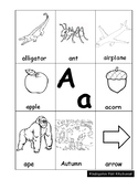 Alphabet, Letter Recognition with colouring pictures