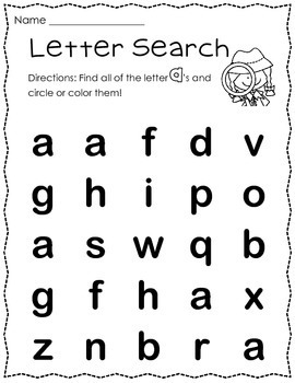 alphabet letter search by jennifer robinson preparing