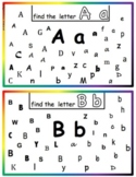 Alphabet Letter Search, letter recognition, rainbow border