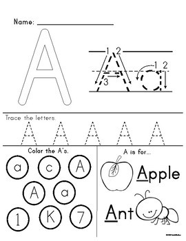 Alphabet Letter Sheets A-Z by The Wonderful World of PreK | TpT