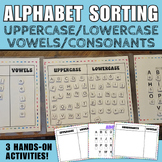 Alphabet Letter Sort Activity | Uppercase Lowercase Vowels