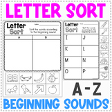 Alphabet Letter Sort Worksheets | Beginning Sounds Practic