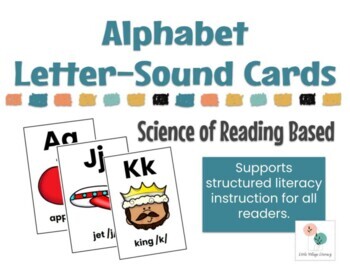 Preview of Alphabet Letter-Sound Cards | Printable Flashcards | Structured Literacy | SOR