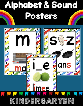 Preview of Alphabet Letter & Sound Posters Pairs with Kindergarten CKLA Rainbow Dalmatian