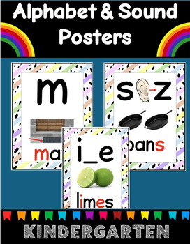 Preview of Alphabet Letter & Sound Posters Pairs with Kindergarten, CKLA pastel, Dalmatian