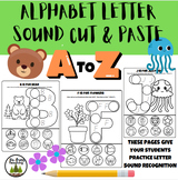 Alphabet Letter Sound Recognition Cut and Paste Worksheets