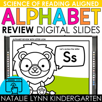 Preview of Alphabet Letter Sounds Review Digital Slides Science of Reading Kindergarten